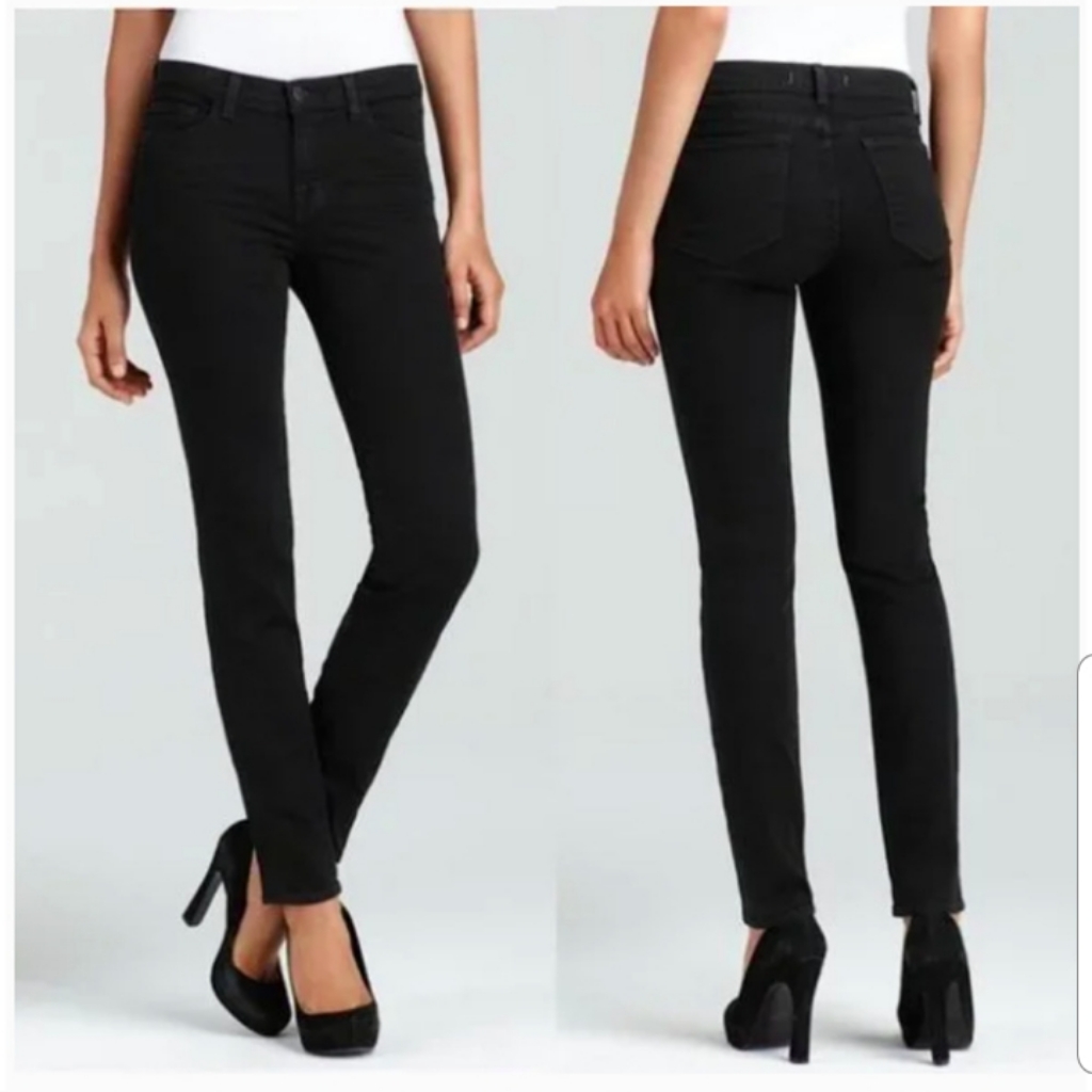 J Brand Skinny Leg Jeans In Shadow Black Wash Size 27